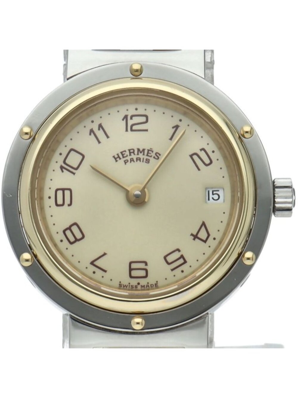 Hermes Clipper Watch SS Champagne